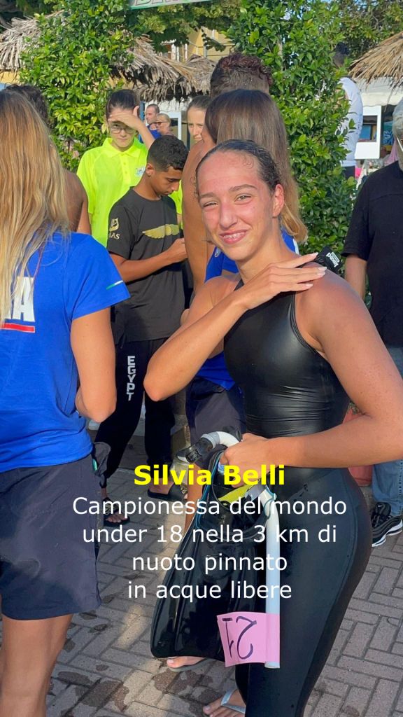 Silvia Belli - <br />Campionessa del mondo under 18 nella 3 km pinnato in acque libere